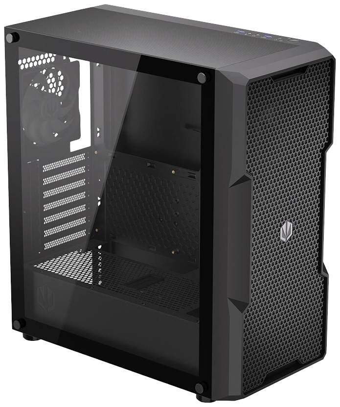 endorfy Regnum 400 ARGB Midi-Tower Datorchassi Svart 4 Förinstallerade LED-fläktar, Sidofönster, Dammfilter-5