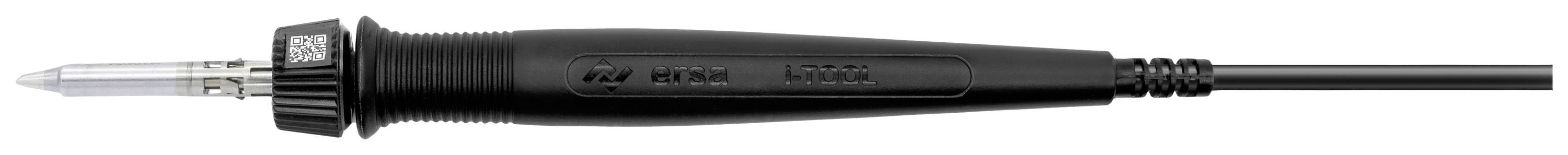 En svart lödpenna med en fin spets och nätkabel, lämplig för precisionsloppling av elektroniska komponenter.
