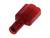 Röd isolerande plastskyddsslang, sannolikt avsedd för elektriska anslutningar.