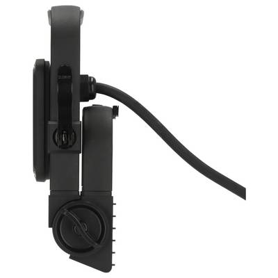 Svart över-örat trådbundet headset med ansluten kabel, visad i sidovy på vit bakgrund.