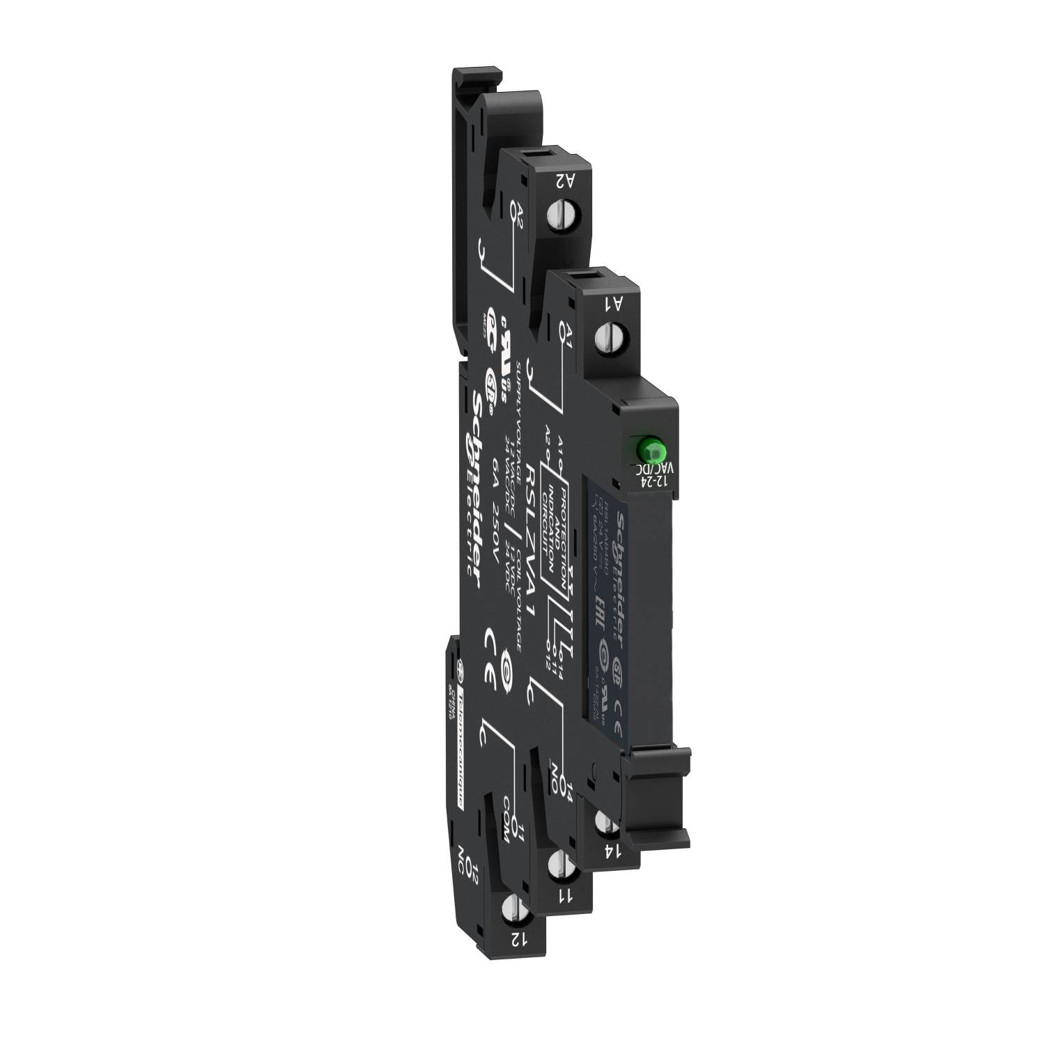 Interfacerelä DIN-skena Schneider Electric RSL1PVFU 1 switch 110 V DC/AC 10 st