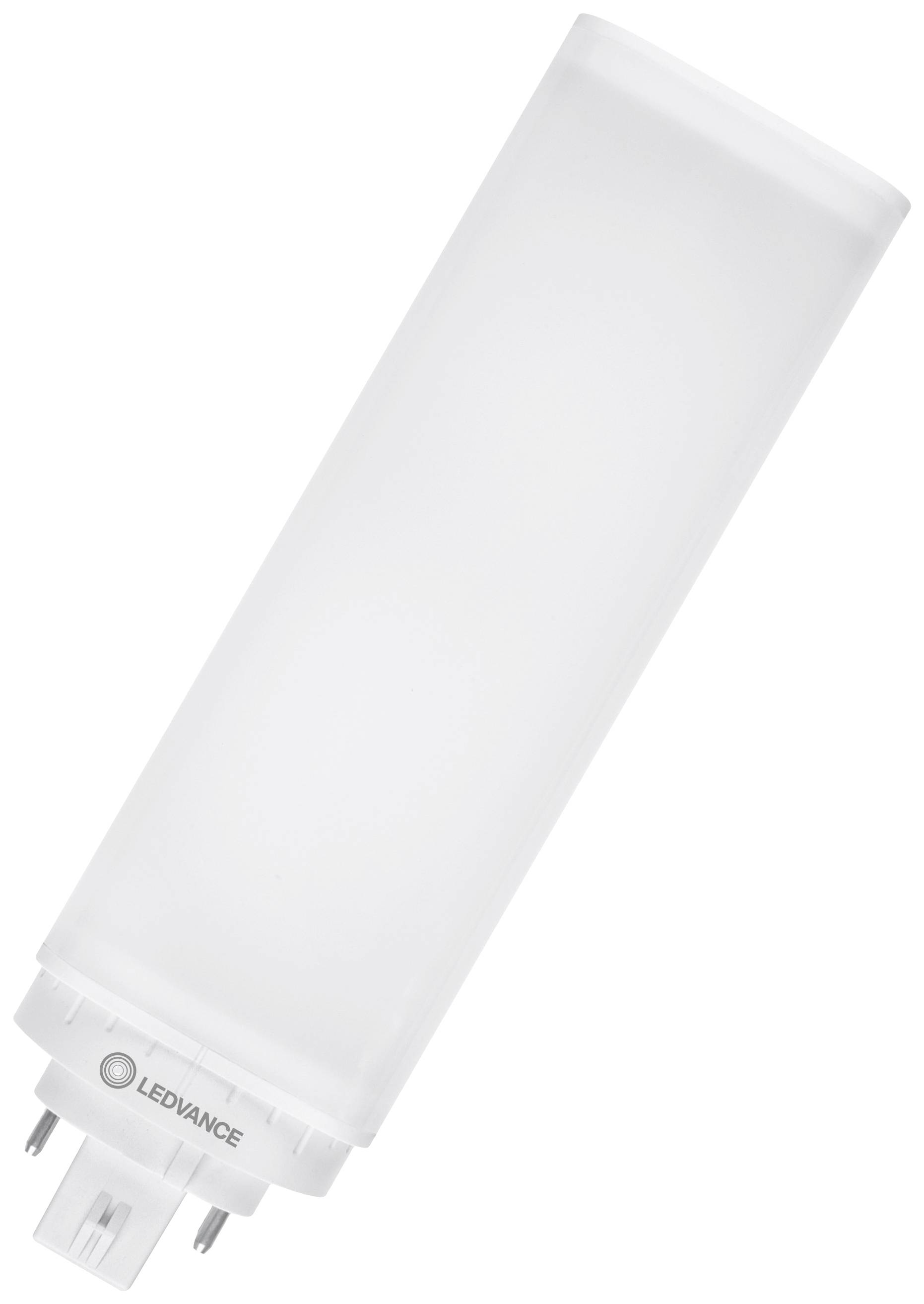 En kompakt LED-lampa med ett vitt, avlångt hölje. Den används ofta i belysningsarmaturer och erbjuder energieffektivt ljus.