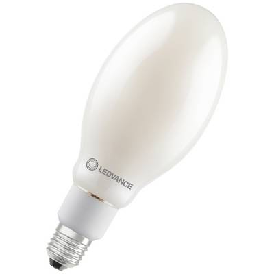 En LED-glödlampa med E27-sockel, päronformad, från märket LEDVANCE, lämplig för energibesparande belysningslösningar.