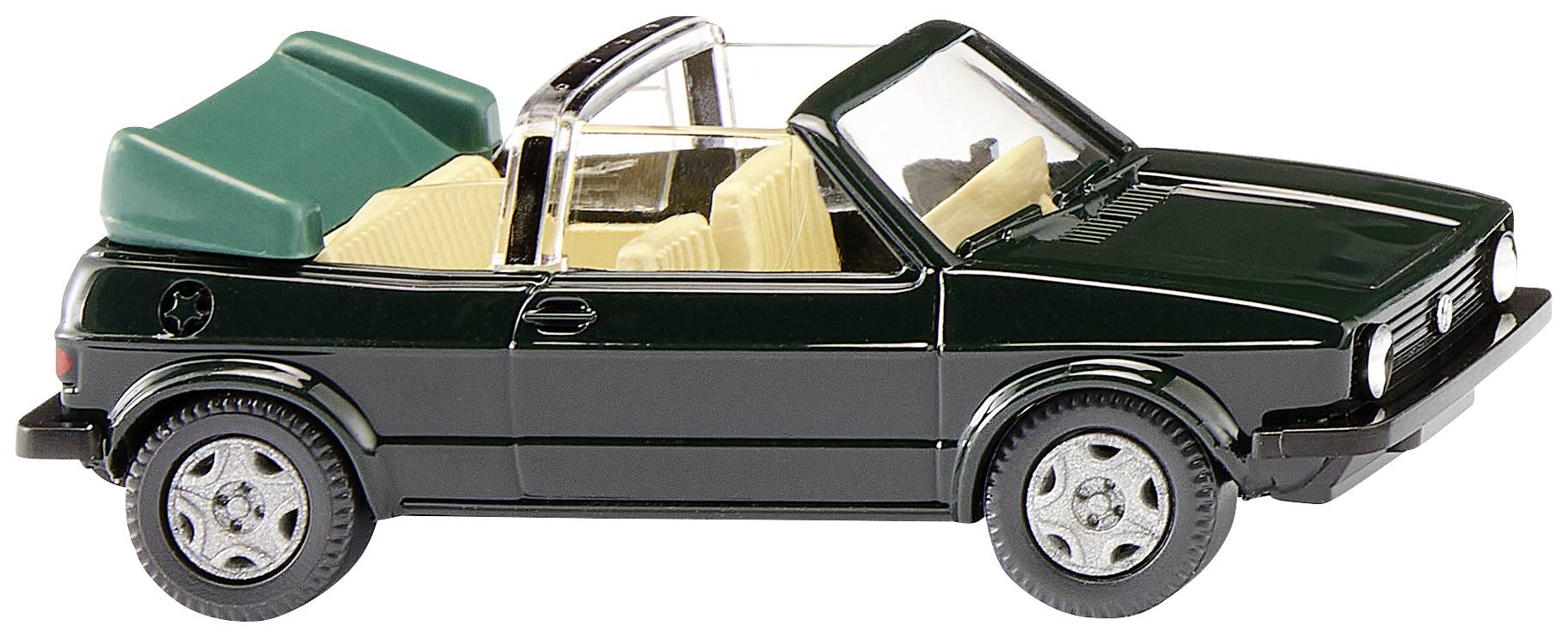 Wiking 0046 05 H0 Byggmodell Bil Volkswagen Golf i Cabrio, mörkgrön