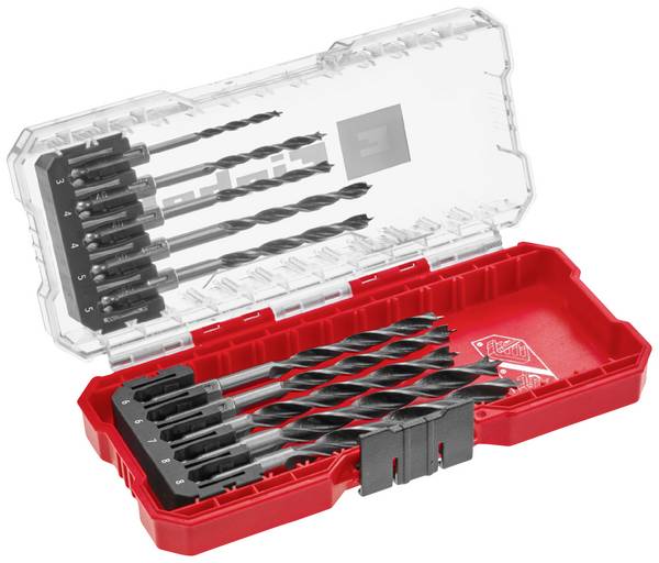 Einhell 108733 Trä-spiralborr-set 10 delar 3 mm, 4 mm, 5 mm, 6 mm, 7 mm, 8 mm   1 set
