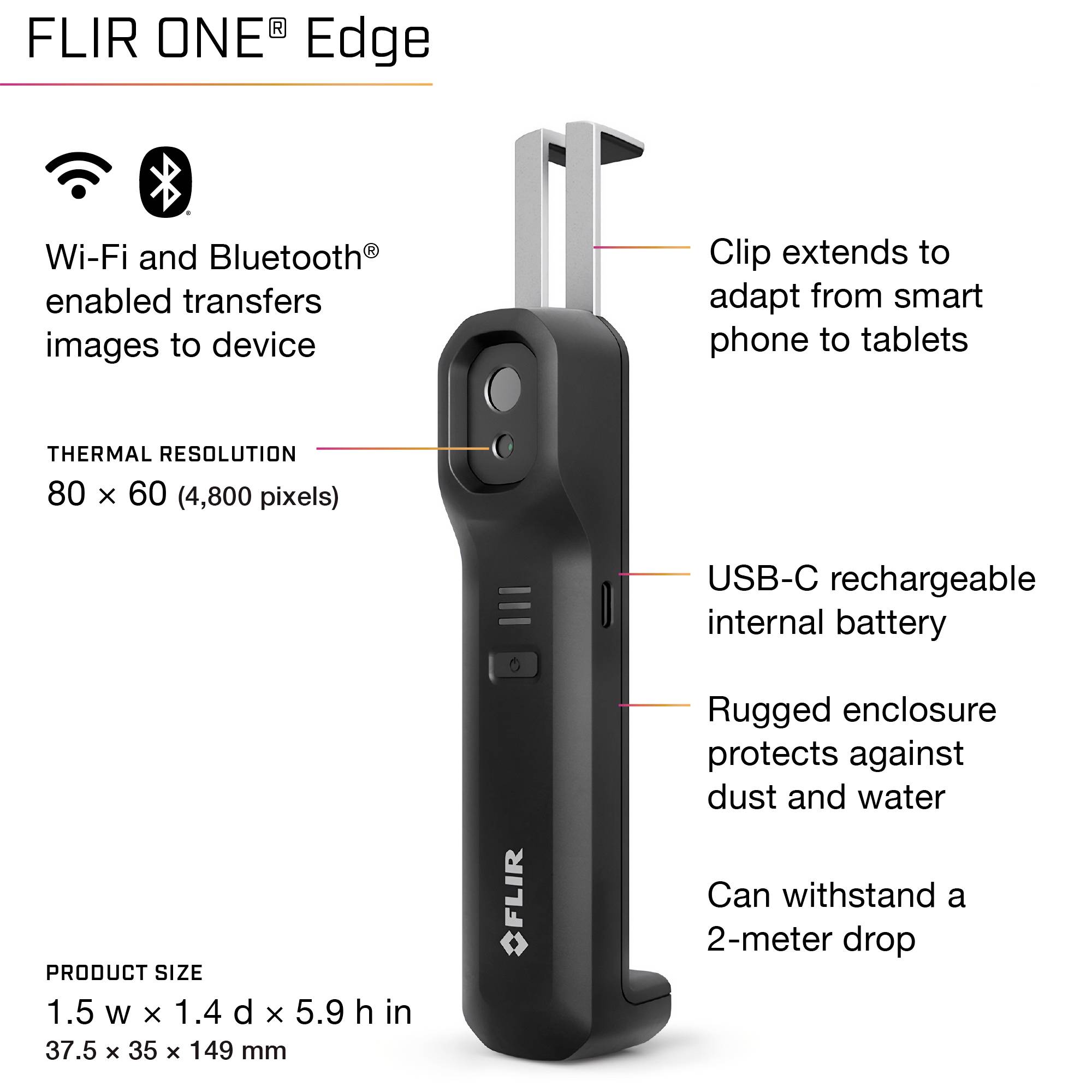 FLIR EDGE Värmekamera -20 till 120 °C 8.7 Hz-5