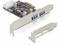 PCIe-kort med två blå USB 3.0-portar, lämpligt för datorutbyggnad, bredvid en metallisk fästesskena.