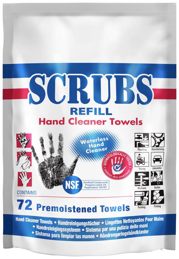 Scrubs Srubs Refill 042270 Rengöringsdukar för händerna  72 st
