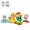 LEGO Duplo-leksaksset från 1,5 år med 102 delar. Färgglada djurfigurer på hjul: Lama, Giraff, Papegoja, Ko. Lekfullt lärande.