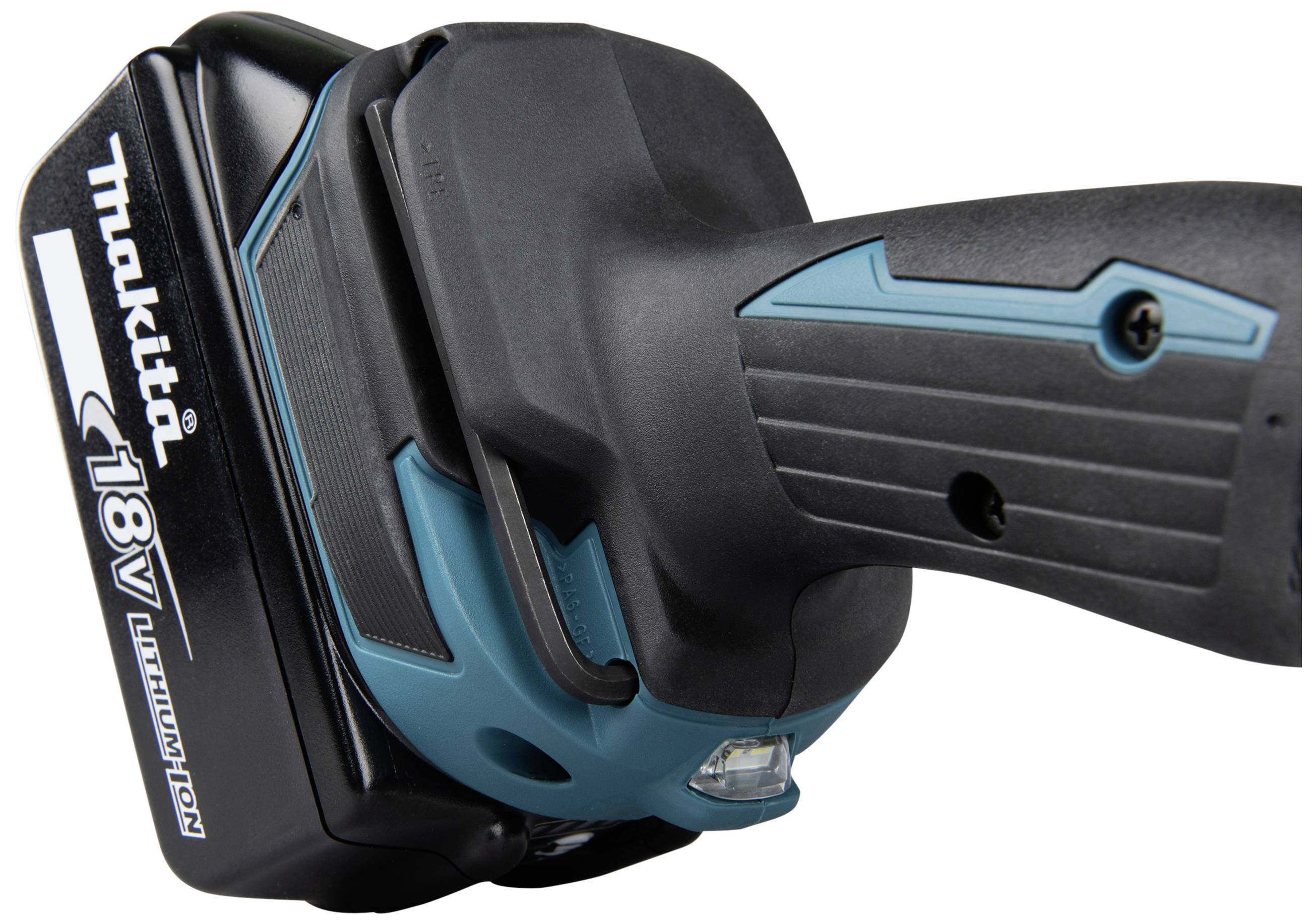 Sladdlös borrmaskin med handtag och 18V litiumjonbatteri från Makita.