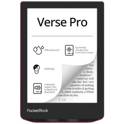 PocketBook Verse Pro Läsplatta 15.2 cm (6 tum) Röd