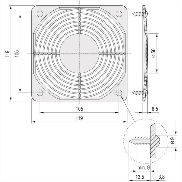 nVent SCHROFF 60225052 19 tum  Monteringsmaterial