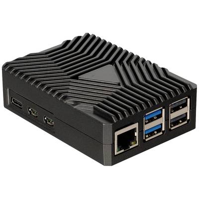 Joy-it RB-AlucaseP5-09 SBC-hölje Passar till: Raspberry Pi® inkl. passiv kylare Svart
