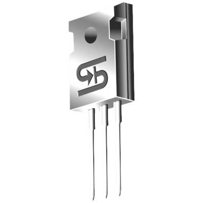 En kiselstyrningstriac i metallhölje med tre synliga ben, viktig komponent i elektriska kretsar.