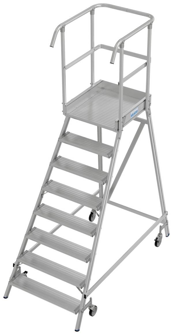 Krause  821065 Aluminium Plattformsstege mobil, Montering med verktyg Arbetshöjd (max.): 3.95 m Aluminium  65.4 kg