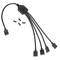 5-vägs fläkthubb-kabel med Molex-kontakt för strömförsörjning av flera fläktar
