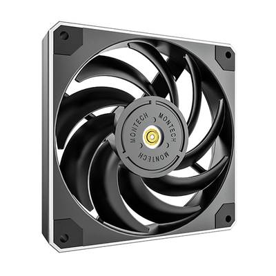MONTECH Metal120 PWM Chassi-fläkt Svart (B x H x D) 120 x 120 x 25 mm