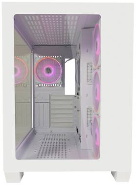 LC Power Gaming 807W Midi-Tower Datorchassi  Vit 4 Förinstallerade Fläktar