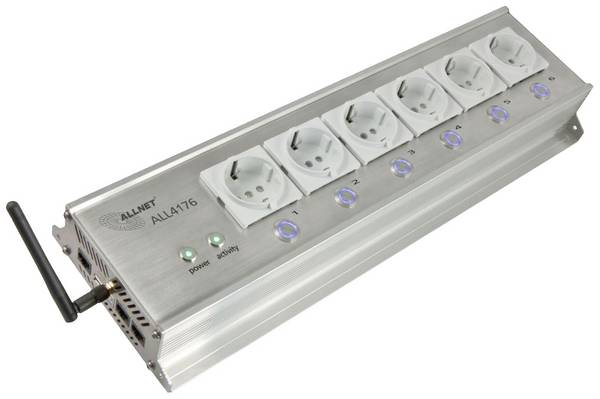 Allnet 221638 WiFi-förgreningsdosa 6x Silver IEC-kontakt 1 st