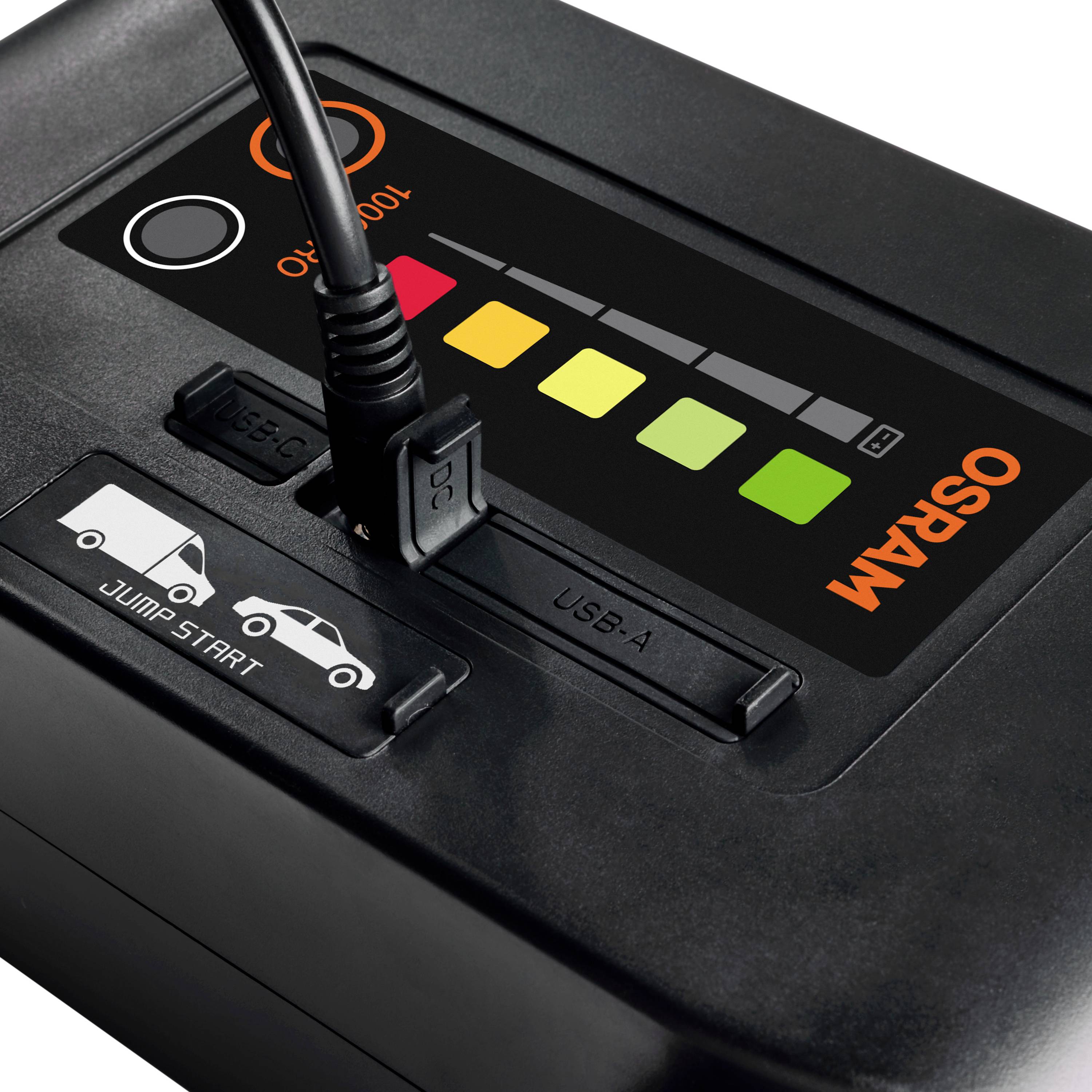 Osram Automotive Starthjälpsystem BATTERYstart PRO 1000 OEBSPL1000 Startström (12 V): 1000 A USB-uttag 2x-25