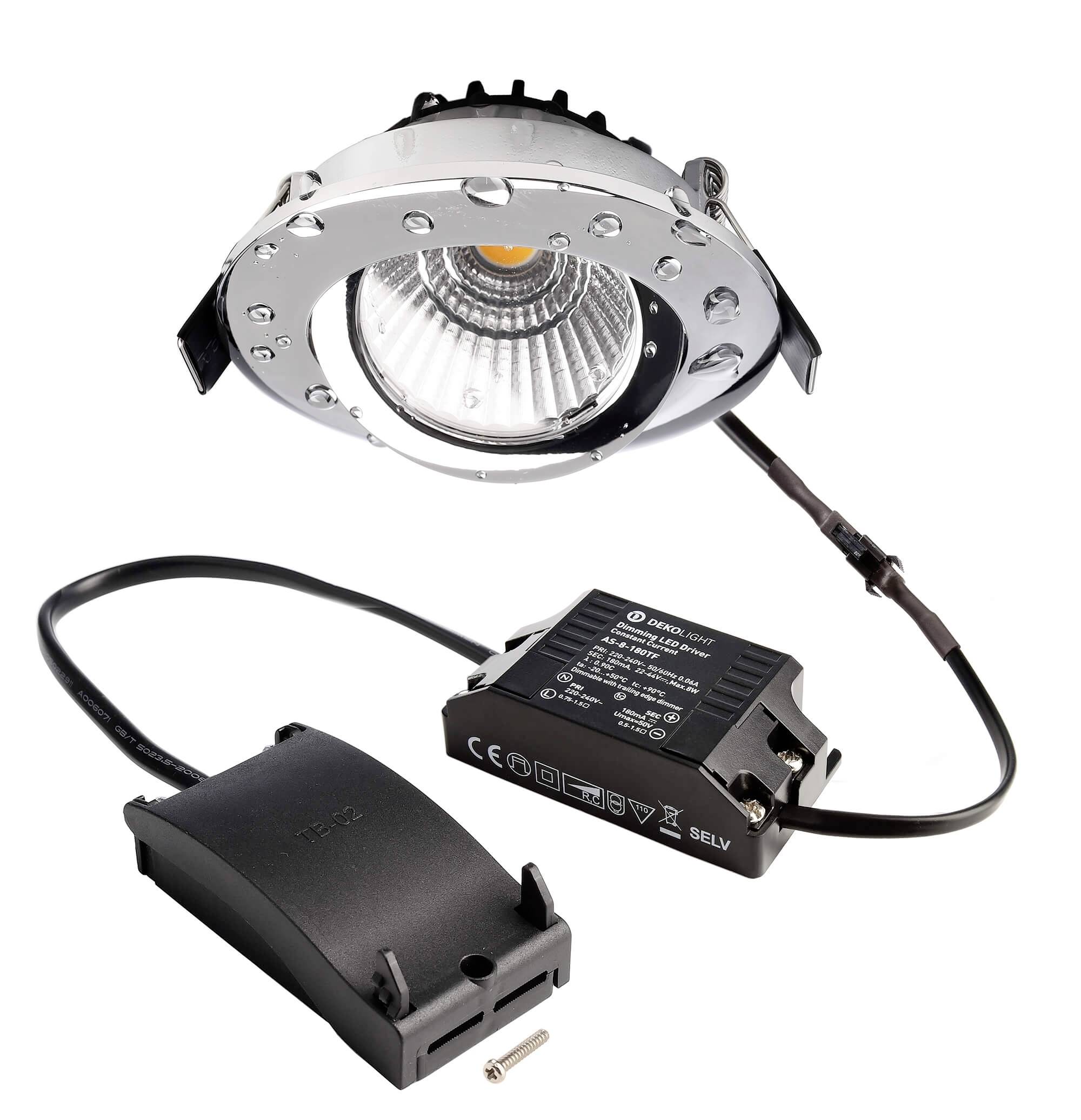Deko Light 565406 Dione IP DTW LED-inbyggnadsbelysning EEK: F (A - G) LED LED fast installerad 8.5 W Krom