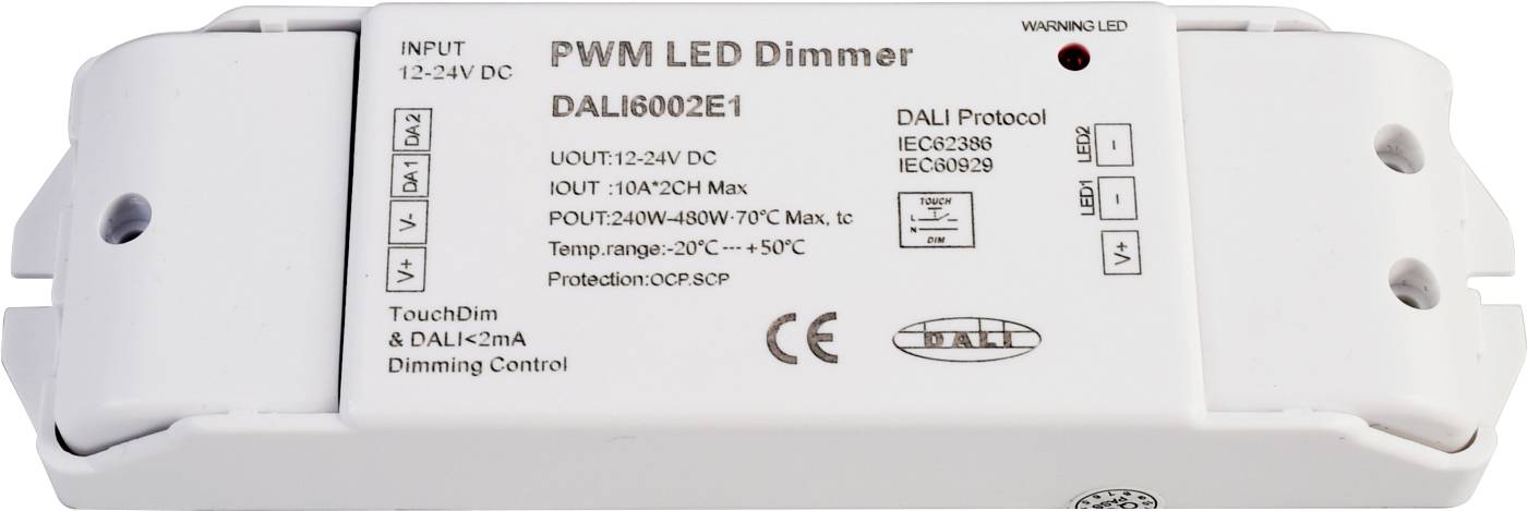Deko Light DALI PWM CV 2CH LED-dimmer Konstantspänning 20 A 12 - 24 V 1 st