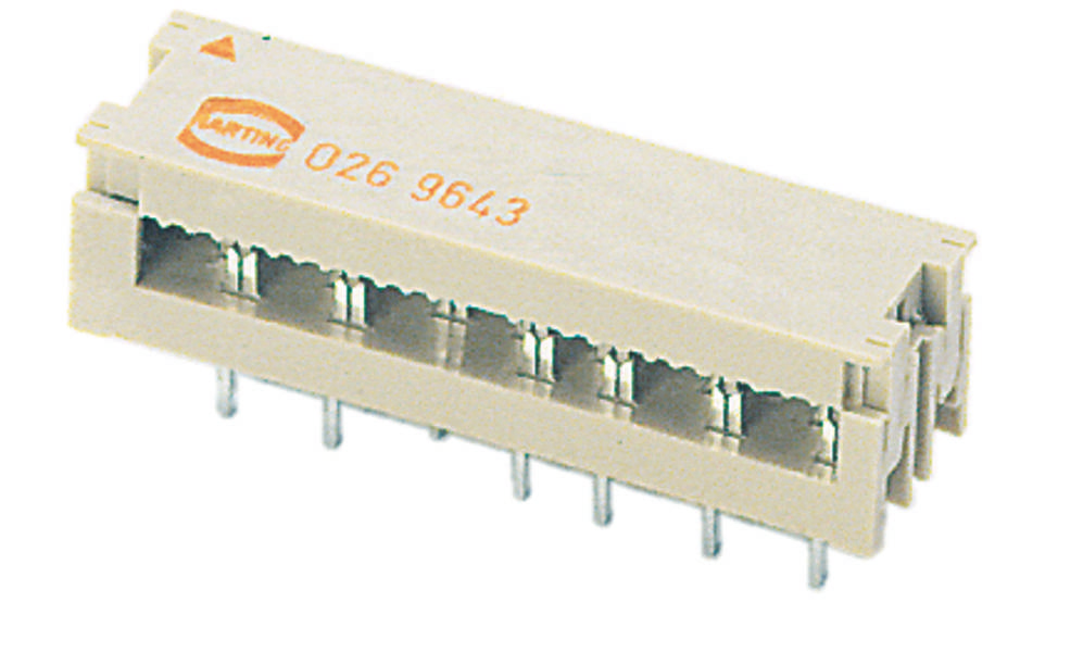 HARTING 09190349643 Kretskortkontaktdon Rak Rastermått: 2.54 mm Totalt antal poler: 34 Antal serier: 4 1 st Piece