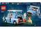 En LEGO Harry Potter-set med en blå flygande bil, Harry, Ron och en vit uggla som figurer, framför en mörk bakgrund.