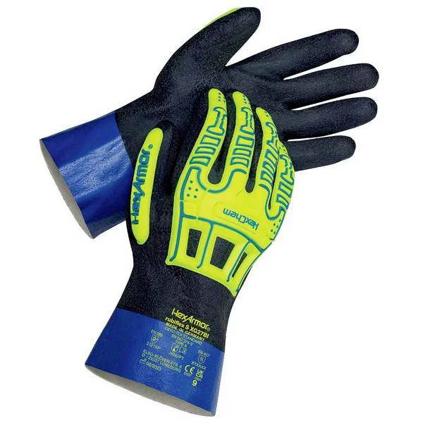 HexArmor 6070809 rubiflex S XG27BI  Kemikaliehandskar Storlek (handskar): 9 EN 388:2016, EN 374-1:2016  ISO 374-1:2016  1 par