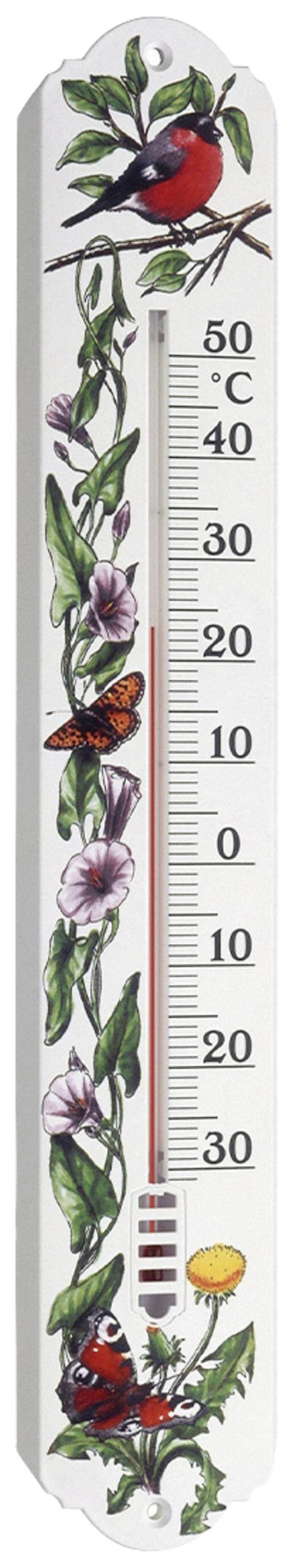 TFA Dostmann Analoges Innen-Außen-Thermometer Termometer Vit, Blomfärgad 12.3040.20