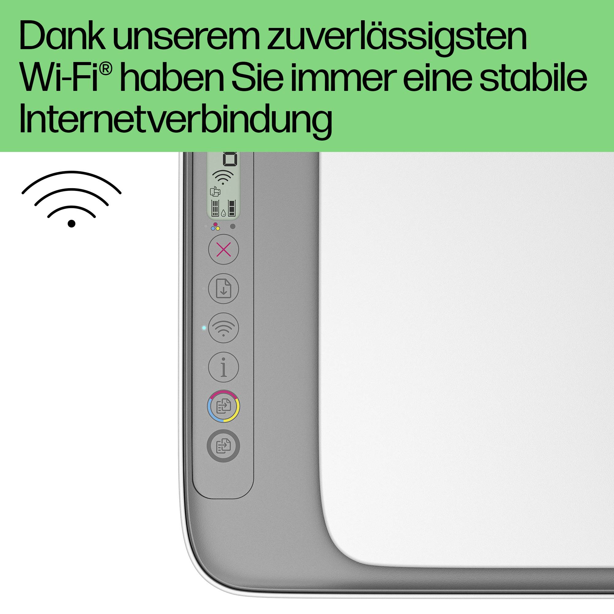 Trådlöst® och symboler på en bild av en enhet. Text överst: "Tack vare vårt mest pålitliga Wi-Fi® har du alltid en stabil internetanslutning".