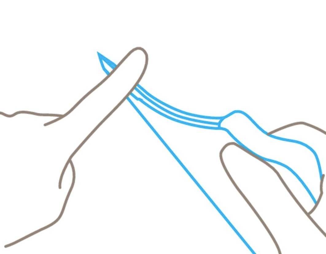 Illustration av en hand som skär en annan hand med en kniv, visar faran vid felaktig användning.