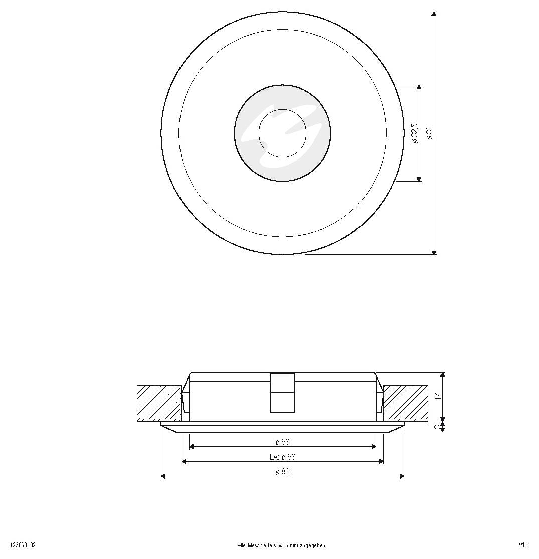 EVN L23060102 L23060102 LED-downlight LED LED fast installerad-2