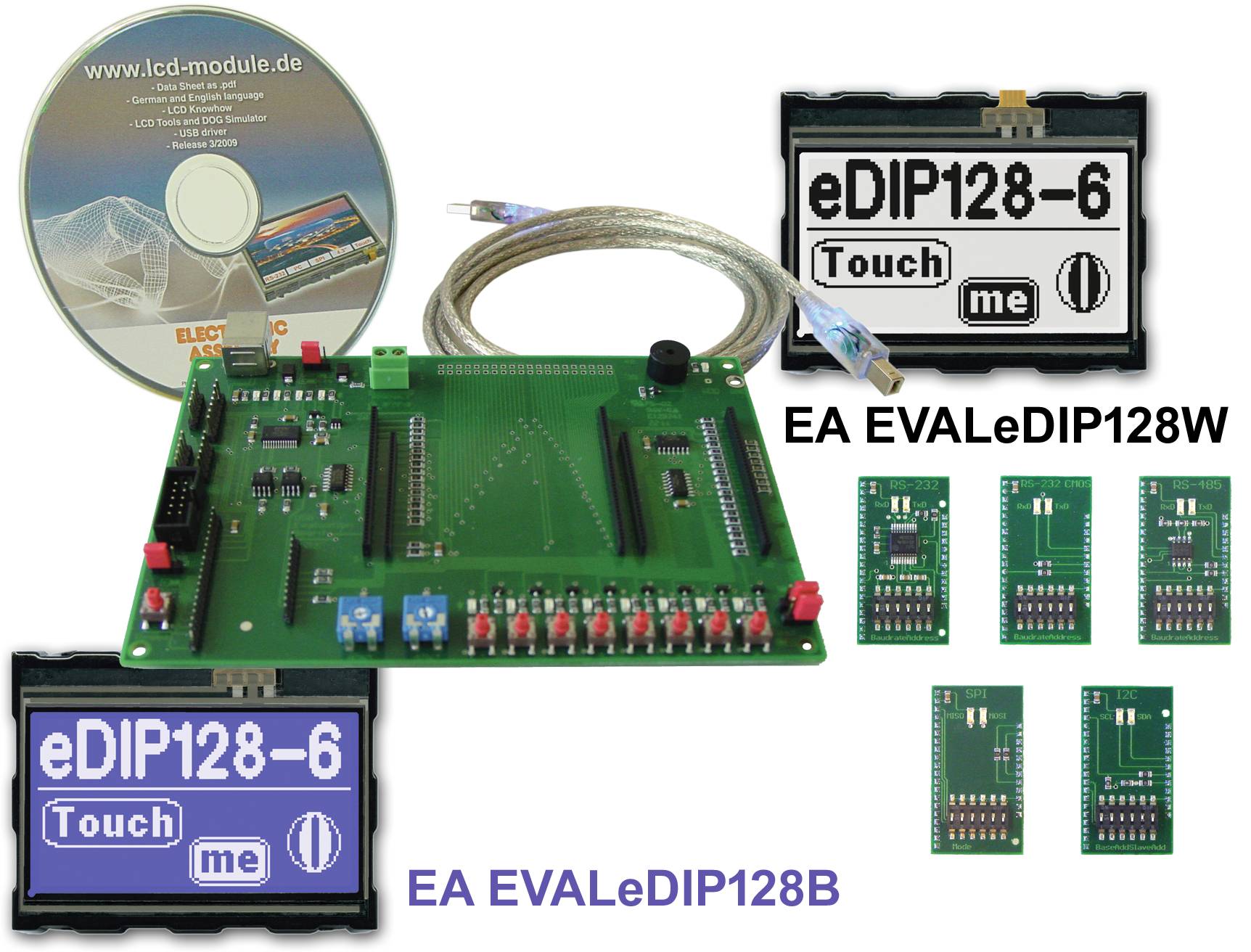 Display Elektronik Display-utvecklingsverktyg EEVALEDIP128W