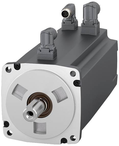 Elektrisk servomotor med metallhölje och två elektriska anslutningar. Huvudkomponent för styr- och drivapplikationer.