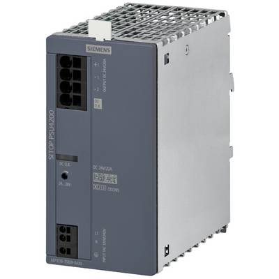En industriell switchad strömförsörjning från Siemens, SITOP PSU4200, visar framsidan med anslutningar och produktmärkning.