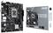 Bild av ett ASUS PRIME H610M-K ARGB-moderkort bredvid dess förpackning. Innehåller specifikationer och visar mikroATX-formfaktorn.