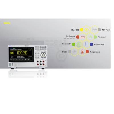 Rigol DM858 Bordsmultimeter digital CAT I 1000 V, CAT II 300 V Display (Beräkningar): 500000-14