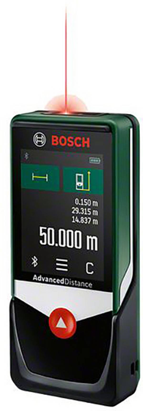 Bosch Home and Garden AdvancedDistance 50C Laseravståndsmätare   Bluetooth, Touchscreen 50 m