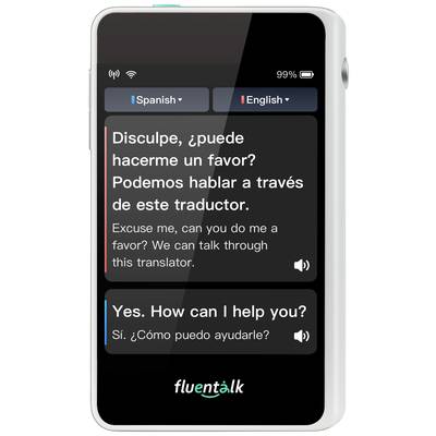 Timekettle Fluentalk T1 Mini Mobil tolk Arabiska, Bulgariska, Kantonesiska, Katalanska, Kinesiska, Koreanska, Tjeckiska,