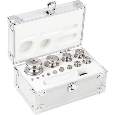 Kern Viktsats 354-066, OIML-klass M2, nominellt värde, 1 g - 1 kg, knapp, finsvarvat rostfritt stål, i aluminiumetui