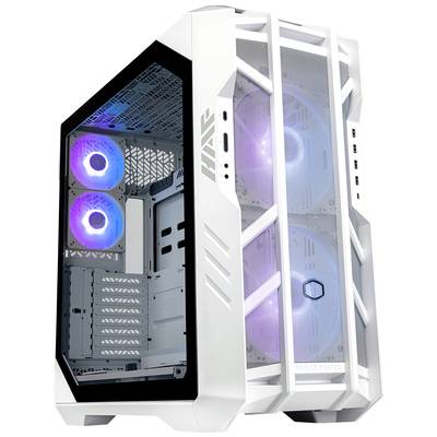 Cooler Master HAF700 White Midi-Tower Datorchassi Vit 4 Förinstallerade LED-fläktar, Dammfilter