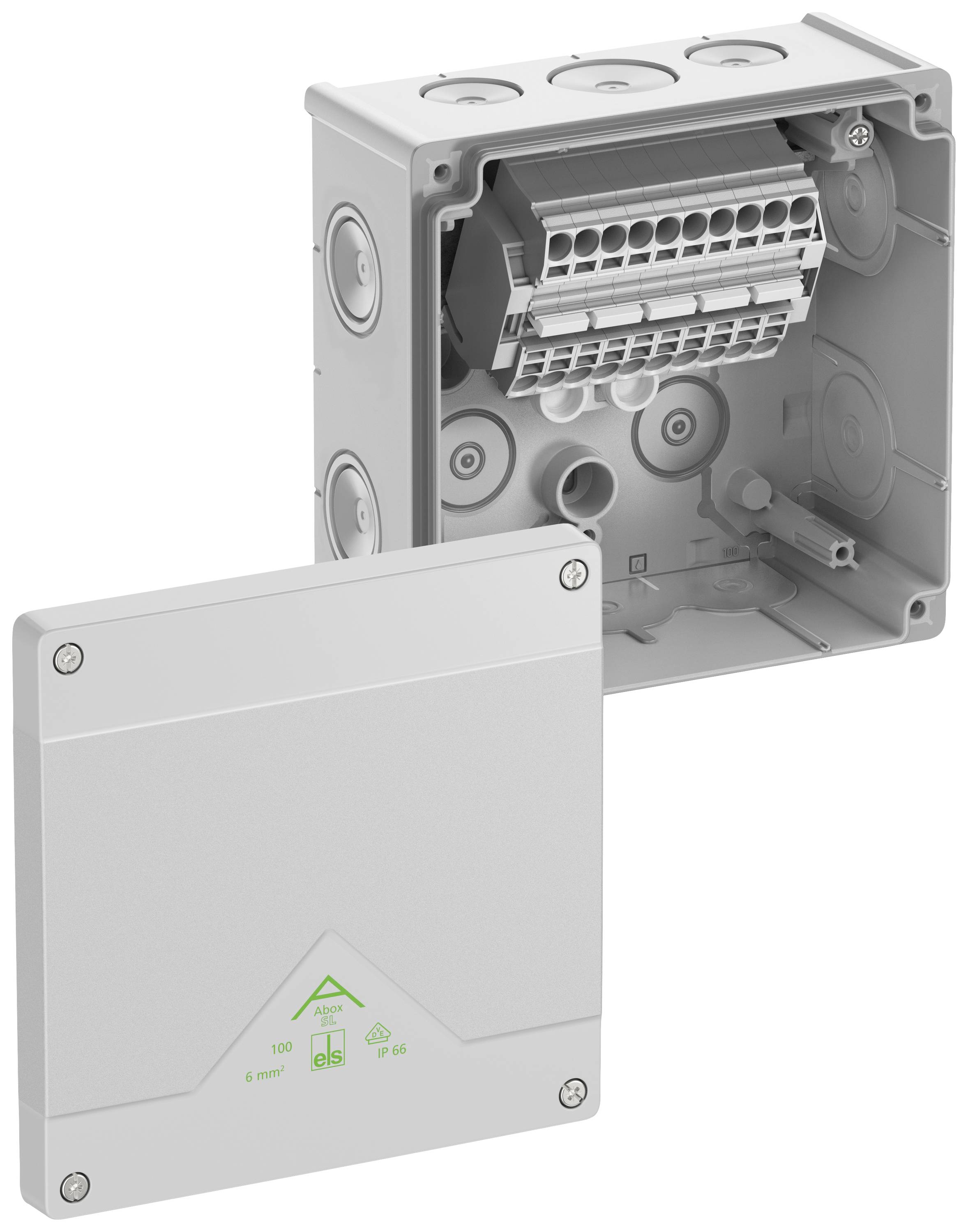 Spelsberg Abox SL-6² Avgreningsbox (L x B x H) 152 x 152 x 80 mm Grå IP66 1 st