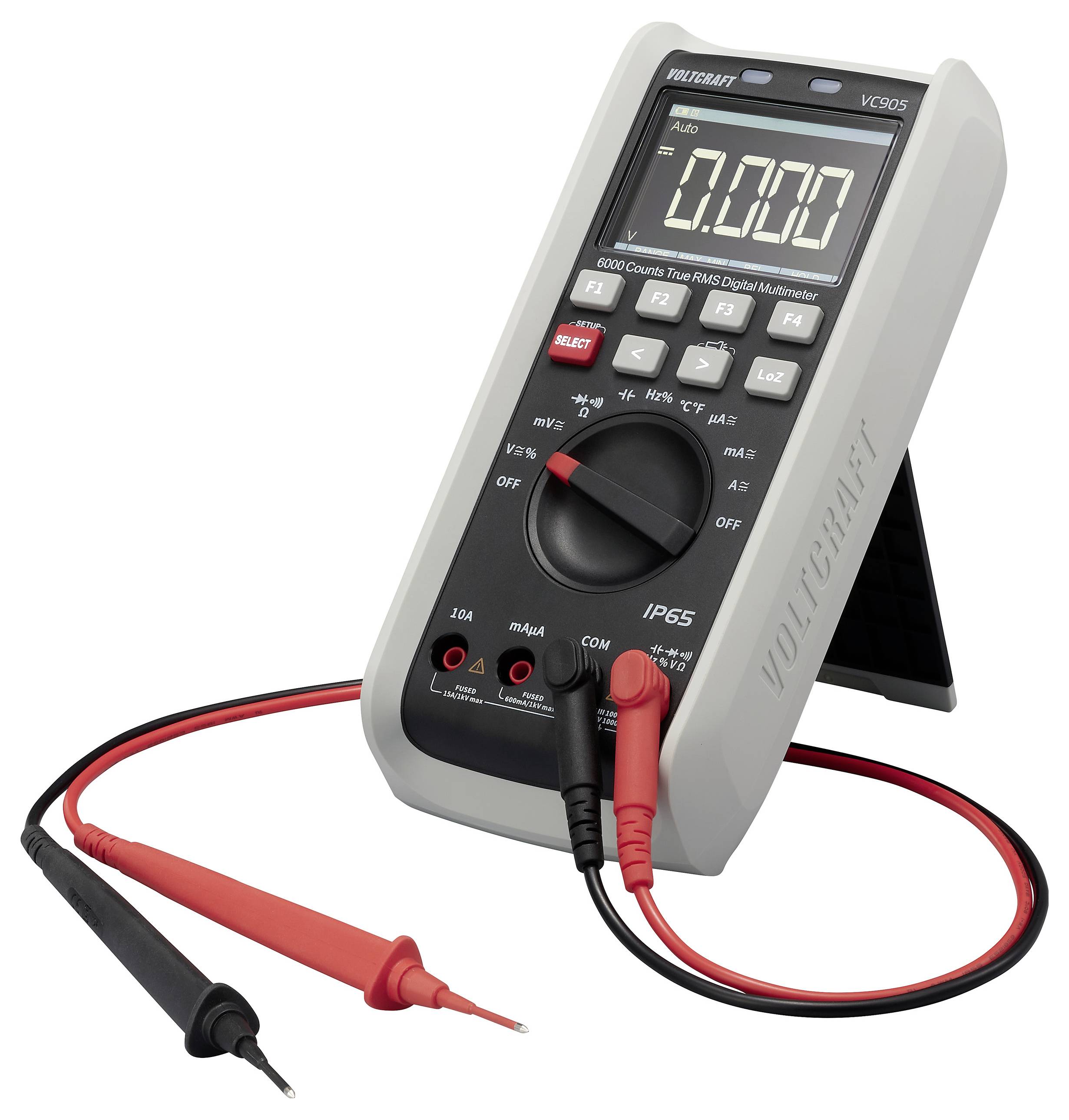 VOLTCRAFT VC-15329275 Handmultimeter digital Lågimpedans CAT III 1000 V, CAT IV 1000 V Display (Beräkningar): 6000-1