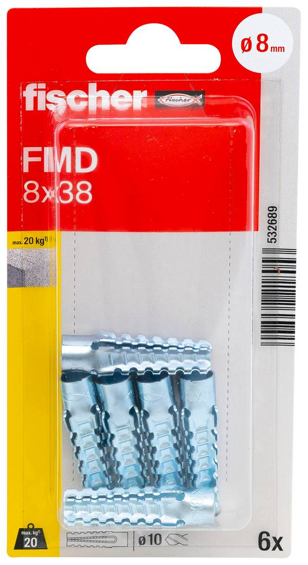 Fischer 532689 FMD 8 x 38 K NV Metallexpander 38 mm 10 mm 1 set