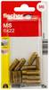 Fischer 532737 MS 6 x 22 K NV Mässingplugg 22 mm 1 set