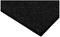 En svart, rektangulär gummimatta med strukturerad yta, fotograferad i en lätt vinkel.