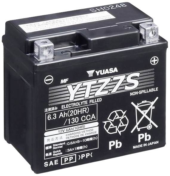 Yuasa YTZ7S Motorcykelbatteri 12 V 6 Ah