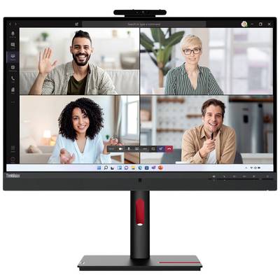 Fyra personer på en skärm i ett virtuellt möte, de ler och vinkar. De använder en videokonferensplattform.