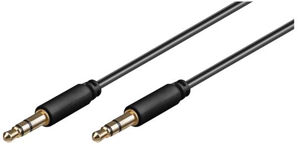 Goobay 69107 AV Audio Anslutningskabel [1x Teleplugg 3.5 mm - 1x Teleplugg 3.5 mm] 2.00 m Svart